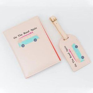 NEW Passport holder and Luggage tag set for Travel NIB, On the road again